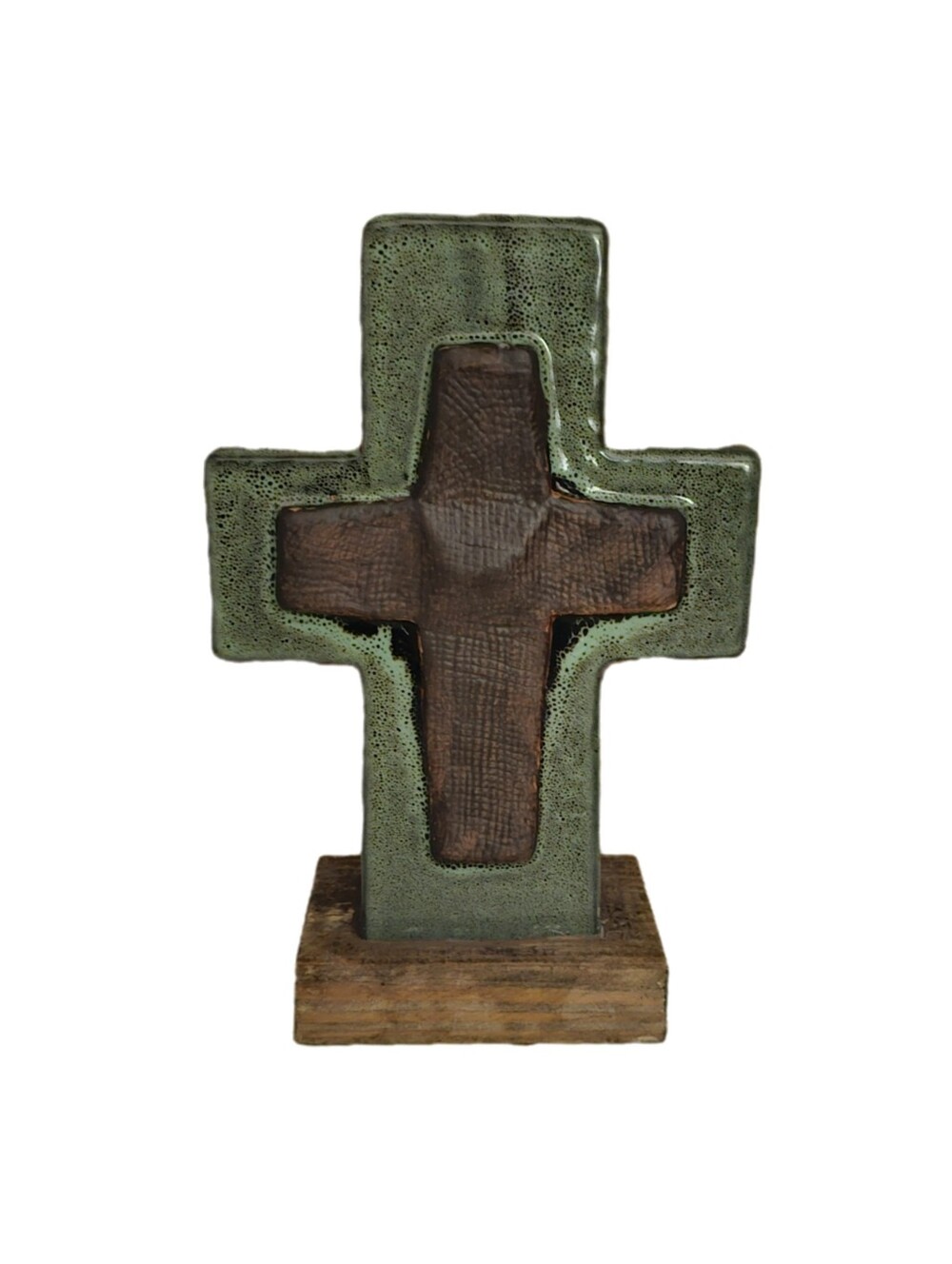 Ceramic & Wood Cross